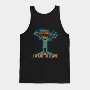 I Want To Leave || Leaving Earth "FRONT" Tank Top